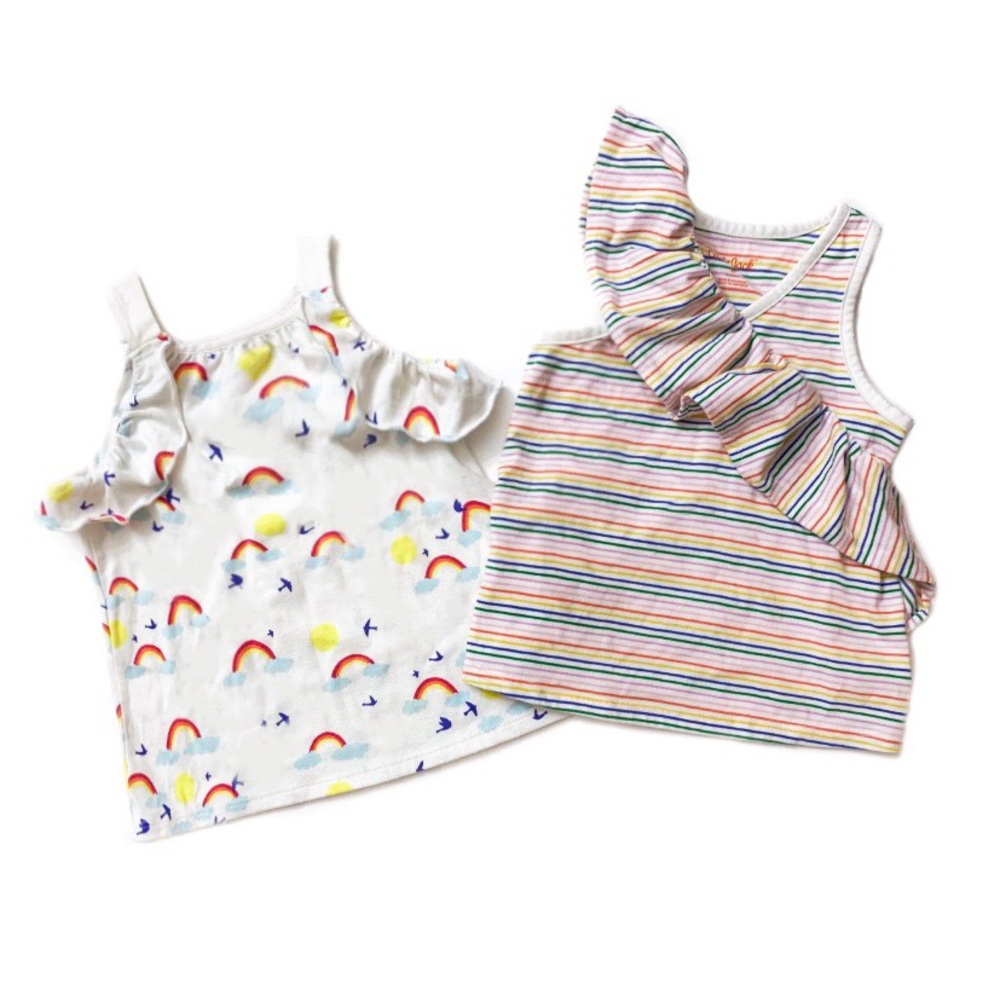 Set of Rainbow Sleeveless Tank Tops For Toddlers